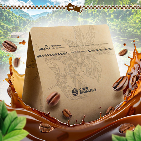 Coffee Broastery - Kawa ziarnista India Karnataka Premium 1 kg