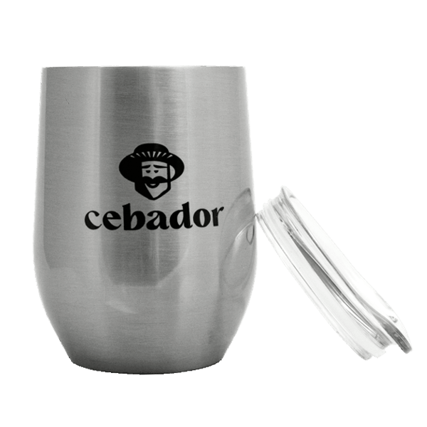 TermoLid – stalowe naczynko z pokrywką – Cebador (srebrny) 350 ml