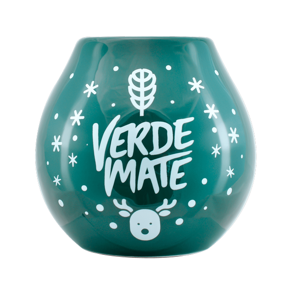 Tykwa Ceramiczna z logo Verde Mate - Winter Time 350 ml