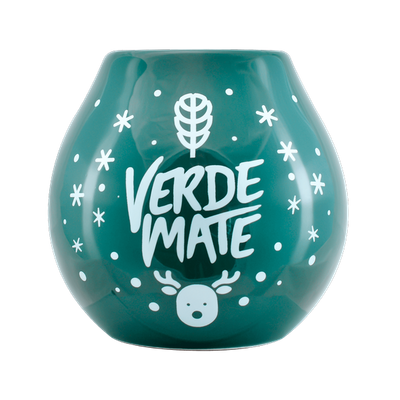 Tykwa Ceramiczna z logo Verde Mate - Winter Time 350 ml